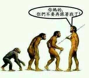进化 你们他妈不要再跟着我了 中文网络风尚图片